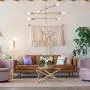 Sputnik Chandelier 6-Light Pendant Lighting Fixture Modern Brass Ceiling Light Fixture Industrial Semi-Flush Mount Ceiling Lamp for Dinning Room Bedroom Kitchen (Gold)