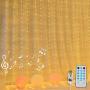 Curtain String Lights,300 Brilliant LED Lights USB Powered Window String Light,8 Lighting Modes,IP64 Waterproof Decorative Lights for Wedding, Home, Party, Bedroom (Warm Light) (9.8ftx9.8ft)