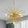 Maxax Sputnik Chandelier Gold Ceiling Lighting 7 Lights Pendant Lamp Fixture for Dining Room,Bedroom,Kitchen