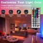 Led Strip Lights 32.8ft, 5050 RGB Led Lights, IP20 Non Waterproof Color Changing with 20 Colors 8 Light,LED Lights Strips Kit with 44 Keys IR Remote Controller 12V Power Supply (32.8ft)