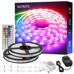 NOWES 100ft RGB LED Strip Lights, Color Changing Dimmable RGB Rope Lights, 900 5050 LEDs, with Remote Controller and 24V Power Supply, for Bedroom, Living Room, Home, Kitchen, Christmas Party Decor