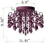 Q&S Crystal Ceiling Light Fixture Small Chandelier, Seml Ceiling Light Flush Mount, Mini Ceiling Fights for Bedroom, Aisle, Hallway, Closet,Entrance,Stairs,3 Lights G9,W12''