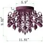 Q&S Mini Chandelier Crystal,Pink Chandelier, Small Crystal Ceiling Light Fixture Bedroom Bathroom Closet,3 Lights G9 W12''