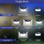 Solar Lights Outdoor 208 LED ，Solar Motion Lights Outdoor，3 Optional Modes Wireless Motion Sensor Light with 270°Wide Angle, IP65 Waterproof, Easy-to-Install Garden, Front Door, Yard, Garage-2Pack