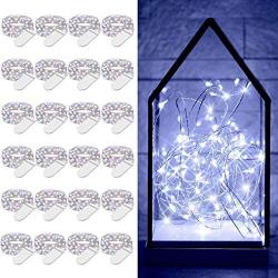 Govee Fairy Lights, 24Pack Starry String Lights Battery Operated, 3.3 Feet 20 LEDs Cool White Waterproof Flexible Copper Wire Fairy String Lights for Bedroom Wedding Christmas Festival Decoration