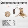 Mini Antler Pendant Lighting for Kitchen Island, Dining Room Lighting Fixtures Hanging, 1-Light Small Farmhouse Pendant Light BN-1016.