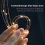 TaoTronics LED String Lights 33 ft with 100 LEDs, Waterproof Decorative Lights for Bedroom, Patio, Parties (Copper Wire Lights, Warm White)