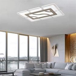 BAYCHEER Modern LED Ceiling Light 23.5inch Rectangular Shape Ultra-Thin Chandelier Cool Light in White Finish