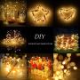 Solar String Lights Outdoor Waterproof, 2 Pack Each 72FT 200 Leds Solar powered Fairy Lights, Decoration Copper Wire Lights with 8 Modes for Patio Yard Trees Christmas Wedding Party Decor (Warm White)