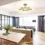 BONLICHT 6 Lights Semi Flush Mount Ceiling Light Brushed Brass Mid Century Modern Chandelier Lighting Gold Sputnik Ceiling Light Fixture for Dining Room Bed Room Kitchen Island Foyer Hallway