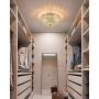 Amabao Lighting, 3-Light Chrome Finish Crystal LED Flush Mount Light Fixture, Ceiling Light Fixture for Bedroom, Living Room, Dining Room, Hallway, E12, 4WX 3 LED Bulbs Not Included