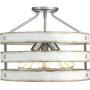 Progress Lighting P350049-141 Gulliver Semi-Flush/Convertible, Galvanized Finish
