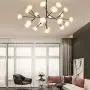 Sputnik Molecule Chandelier Lighting 21 Lights Nordic Branch Pendant Light Vintage Industrial Kitchen Dining Room Ceiling Light Fixture for Hallway Home