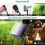 Solar Rope Lights Outdoor String Lights , 2 Pack 65.6ft 20M 200 LED Waterproof Solar Rope Tube for Garden, Fence, Yard, Party, Wedding,Christmas Tree Décor