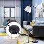 Arc Floor Lamp, LED Floor Lamp with Hanging White Lamp Shade, Modern Standing Lamp with Foot Switch, E26 Lamp Base, Corner Lamps Tall Pole Light for Office Bedroom Living Room Reading