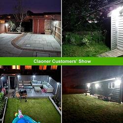 Claoner Solar Lights Outdoor, [128 LED/8 Packs] Solar Motion Lights 3 Working Modes Solar Wall Lights with 270°Wide Angle Wireless IP65 Waterproof Motion Sensor Security Lights for Yard Garage Deck