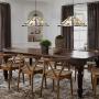 Capulina Tiffany Dining Table Lights, 16 Inch Wide Hanging Tiffany Style Lamp, 2-Light Stained Glass Lighting Fixtures, Stained Glass Dining Room Lights, Beautiful Mission Style Tiffany Pendant Lights