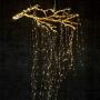 String Lights Christmas/ Starry Lights 220 LEDs Waterfall Vine String Lights Battery Operated Copper Wire Branch Lights with Remote Timer for Garden OutdoorTree Decorative (Warm White)