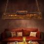Industrial Chandelier Kitchen Fixture Farmhouse Modern Pendant Light Vintage Hanging Ceiling Lamp Metal Rustic Lighting for Living Dining Room Bedroom Restaurant 4 Lights E26 Bulbs