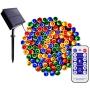 Blingstar Solar Christmas Lights 75ft 200 LED 8 Mode Solar String Lights Waterproof Outdoor LED Fairy Lights Remote Control & Timer Multicolor Lights for Home Garden Backyard Wedding Holiday Party