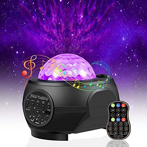 Star Night Light Projector.Vercarnon Remote Control Ocean Wave LED Star Light Galaxy Projector with Bluetooth Music Speaker for Kids Bedroom Decoration Party Home Holidays Ambiance