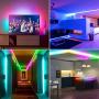 Elfeland LED Strip Lights 32.8FT/10M 300 LEDs IP65 5050 RGB Strip Lights Music Sync Color Changing Rope Lights Flexible Tape Light Kit with APP Controller for Bedroom Home Kitchen