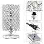 Square Modern Decorative Chrome Crystal Bedside Table Lamp, Crystal Silver Square Bedside Nightstand Desk Light for Living Room Bedroom Decorative Dining Room