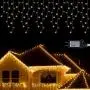 ILLUMINEW Icicle Lights, Christmas Fairy Hanging Lights 306 LED, 8 Modes Window Curtain Lights Outdoor, Falling Lights for Wedding Party Garden Home Bedroom Indoor/Outdoor Decoration (Warm White)