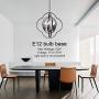 VINLUZ 5-Light Farmhouse Chandeliers Lighting Fixtures Globe Sphere Dining Room Hanging Lamp, Rustic Pendant Lights Orbit Ceiling Light Fixtures for Foyer Kitchen Island Entryway