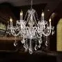 Beirio Modern Contemporary Elegant K9 Crystal Glass Chandelier Luxurious 6 Lights Pendant Ceiling Lighting Fixture for Living Room Bedroom and Dining Rome Chrome Easy to Install (21.7× 19.7 inch)