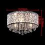 DINGGU 4 Lights Flush Mounted Modern Drum Ceiling Light Chandelier Lamp Fixtures Rain Drop Decoration