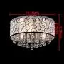 DINGGU 4 Lights Flush Mounted Modern Drum Ceiling Light Chandelier Lamp Fixtures Rain Drop Decoration