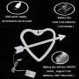 QiaoFei Neon Light,LED Cupids Bow Sign Shaped Decor Light,Heart Night Lamps Love Marquee Letter Sign Gifts for Christmas,Birthday Party,Kids Room,Living Room,Wedding Party(Blue)