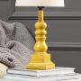 Crestview Collection Winslow 18.5 Inch Distressed Yellow Resin Table Lamp for Living Room, Bedroom and Home Office