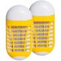 2 Pack Electric Bug Zapper Mosquito Killer with UV LED Night Light, Electronic Insect Fly Trap for Indoor Outdoor