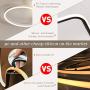 ROYAL PEARL Modern LED Pendant Light 3-Ring Chandeliers Fixture Dimmable Ceiling Lights Lamp,Warm White
