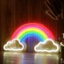 Neon Rainbow Light, Festival LED Wall Decor Light Art Neon Light Sign for Home Decoration,Bedroom, Lounge, Office, Wedding, Christmas, Valentine’s Day Party Powered by USB