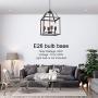 MELUCEE 4-Light Farmhouse Chandelier Foyer Lighting Oil Rubbed Bronze Finish, Bird Cage Lantern Pendant Lights Hallway Light Fixtures Ceiling Entry Chandelier Kitchen Island Lighting
