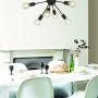VINLUZ 6-Light Sputnik Chandelier Black Mid Century Modern Ceiling Light Industrial Pendant Lighting for Kitchen Dining Room Living Room
