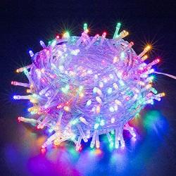 XUNXMAS Colorful Fairy String Lights 300 LED 109ft Expandable Christmas Lights, Waterproof UL Certified 8 Lighting Modes Twinkle Lights for Bedroom Wedding Party Christmas Tree Indoor Outdoor Decor