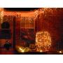 KNONEW LED Curtain Icicle Lights, 8 Modes, String Fairy Light, with Remote Control, LED String Light for Wedding Party/Christmas/Halloween/Party Backdrops Cool White