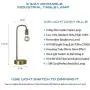 Keymit LED Edison Industrial Lamp, 3 Way Dimmable Matte Brass Bedside Lamp, Minimalist Table Lamp for Bedroom Living Room, Nightstand, Amazing Warm Glow, A19 8W Light Gray LED Filament Bulb Included
