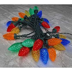 DecoBrite C9 LED Christmas Lights, 16ft 25 ct. LED Multicolor Bulb Strawberry String Lights for Outdoor Indoor Decorations for Christmas Tree, Patio, Garden