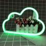 Neon Sign Decorative Cloud LED Night Light Art Wall Decor for Women Room Birthday Party Decor Powered by Battery/USB (Green)