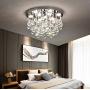 APBEAM Contemporary Raindrop Crystal Round Chandelier Flush Mount Ceiling Light for Living Room Bedroom