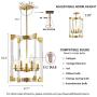 Hanging Pendant Light Fixture-8 Light Rectangle Clear Brass Modern Chandelier for Dining Room, Bedroom, Foyer and Entryway Hanging Pendant Light Fixture-8 Light Rectangle Clear Brass Modern Chandelier for Dining Room, Bedroom, Foyer and Entryway