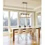 Light Society LS-C262-NT Bristol Natural Wood Pendant Lamp Chandelier with Metal Chain, Modern Industrial Style