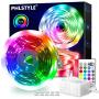 LED Strip Lights 16.4FT/5m, Flexible Color Changing LED Light Strips, with 24 Keys IR Remote Controller 5050 LED Strips, Led Lights for Bedroom, TV, Kitchen, Christmas Decoration