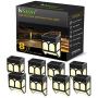 Solar Wall Lights Outdoor - Wireless Led Waterproof Security Lighting for Fence, Deck, Landscape, Patio, Front Door, Wall, Stair, Yard and Driveway Path - Warm / Color Changing - 8 Pack