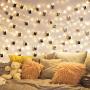 YJFWAL 100 LED Photo Clip String Lights with 50 Clips, Battery/USB Powered 8 Modes 33Ft Fairy String Lights with 20 Nails for Bedroom Wall Decor to Hang Card & Pictures (Warm White)